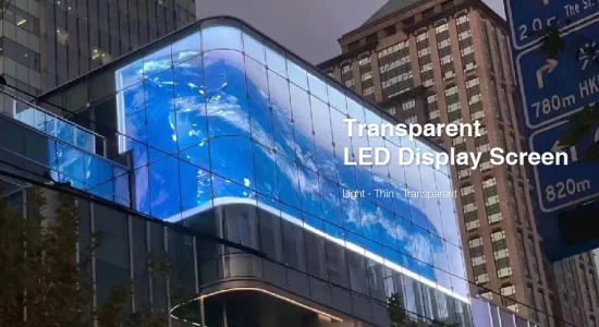 Суперлегкий прозрачный светодиодный дисплей, рекламная видеостена
